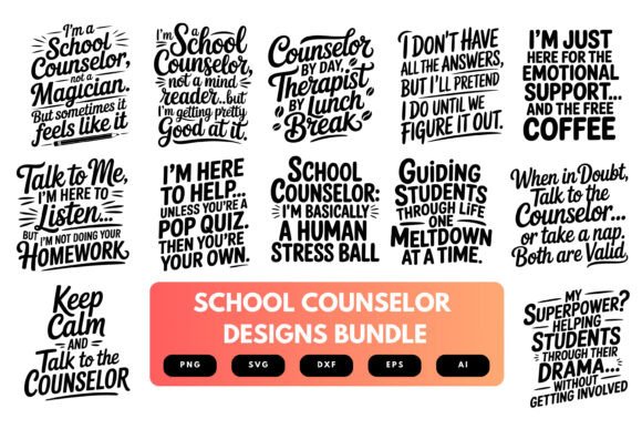 School Counselor SVG Bundle for Graphics and Crafts