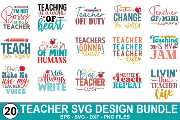 Teacher SVG Design Bundle for Graphics and Crafts