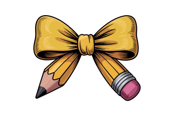 Yellow Bow Pencil Clipart Design Review